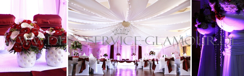 Rot bordo dekoservce glamour